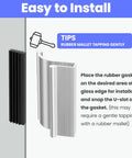 Hella Smooth Chrome Shower Door Handle For Frameless Sliding Glass Doors with rubber gasket and installation tips