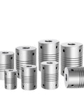 Top Notch Aluminum Flexible Shaft Coupler With Elastic Winding Design For Motor Connector Clamping Type Adjustable In 8 9 10 11 12 Mm Sizes Durable Custom Fit 11 Mm By 12 Mm showing various size couplers.