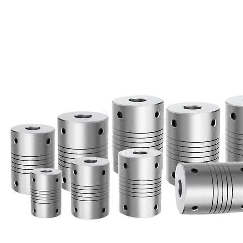Top Notch Aluminum Flexible Shaft Coupler With Elastic Winding Design For Motor Connector Clamping Type Adjustable In 8 9 10 11 12 Mm Sizes Durable Custom Fit 11 Mm By 12 Mm showing various size couplers.