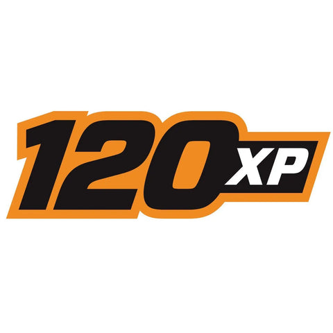 Logo for 120XP Teardrop Ratchet, featured on the Three Eighth Inch Drive 120XP Teardrop Ratchet Eight And A Quarter Inch Length Sixty Tooth Gear.