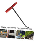 Heavy Duty Multi Function Manhole Cover Lifter With Thick T Shaped Handle For Roller Shutters And Sliding Doors Top Notch No Sweat Pulling Tool Set Pro Grade on display with usage examples.