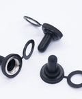 3 Pack DPST Latching Toggle Rocker Switches 4 Pin 2 Position On Off Heavy Duty 16A 250V AC Waterproof Spade Terminal with boot cap