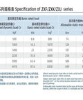 Specification table for ZXF/ZKX/ZXJ series showing load capacities and weights, relevant to Harmonic Drive 30 Arcsec Strain Wave Gear Reducer Precision ZXJ20 95mm 30 To 1 Reduction.