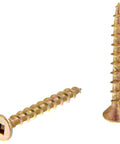 Two DuraSpin Number 8 One And A Half Inch Wood To Wood Collated Screws Heavy Duty Built To Last 1000 Count Tub Square Drive Flat Head