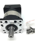 Nema23 Planetary Gearbox With 6 To 1 Worm Gear Reducer Delivers Hardcore Torque And Silent Operation For Cnc Machines and Robotics with metal casing and shaft.