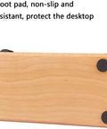 Sturdy Wood Espresso Tamper Holder And Coffee Grind Catch Tray With Non Slip Grip, showing non-slip pads for stability.