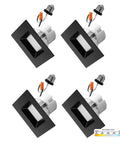 4 Pack Black 4 Inch LED Ceiling Light Square Retrofit Can Light With 5CCT Adjustable 2700K To 5000K Dimmable 750 Lumens 11W ETL JA8 T24