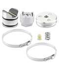 BMW Steering Rack Repair Kit For 1 Series F20 F21, includes metal and rubber components, top view.