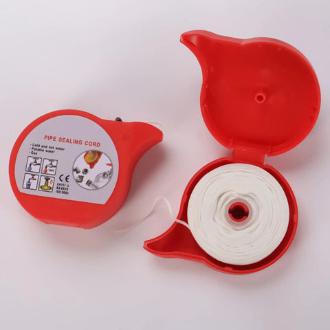 High-Temperature Hose Repair Tape Leak-Proof Rope Water Pipe Sealing Cord in red plastic dispenser