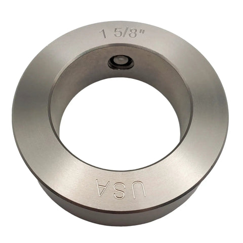 Rock Solid Set Screw Shaft Collars With One Point Six Two Five Inch Bore Made Of Top Shelf Three Zero Three Stainless Steel For Shop Projects Delivers A Sweet Two Pack Bundle Ready For Gritty Shop Jobs And Tough Machine Servicing