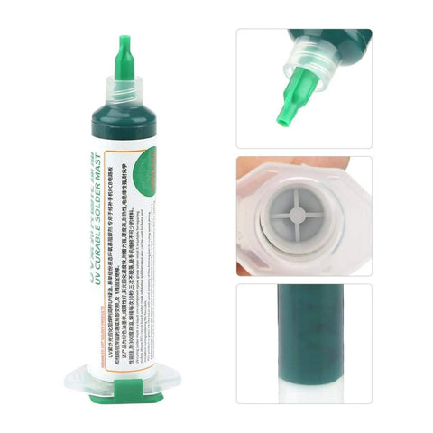 Two Pack UV Solder Mask Ink Set For Electronics, Pro-Grade Light Curing Solder Mask Ink, Green Solder Mask Ink For BGA PCBs