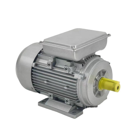 Heavy Duty Single Phase Asynchronous Electric Motor Featuring Rugged Aluminum Casing 0.75 Kilowatt 1400 RPM side view