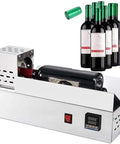 Pro Stainless Steel Wine Capsule Shrinking Machine For Bottle Foil Sealing Digital Thermostat Control 150-170C with wine bottles.