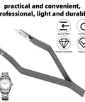 Watch Spring Bar Tweezers Set Made From Aluminum Alloy Precision Pliers Kit for easy watch band adjustment and repair.