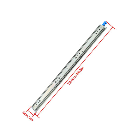 Beefy 28 Inch Locking Drawer Slides With Soft Close Heavy Duty Ball Bearing Side Mounted Hardware 3 Stage Full Extension 250 Pound Load Capacity For Industrial And Home Use, 28-inch metal slide