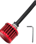 Air Filter Breather Valve Cover For Predator 212cc And 196cc Engines, red filter with black inlet pipe and tool
