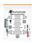 Easy Electronics Kit Bundle With Paperback Handbook And ProTechTrader Component Pack For STEM DIY Projects in resealable bag
