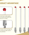 CMM Touch Probe Stylus With M4 Thread, Ceramic Stem, And Ruby Ball Tip For Ultra Precise Metrology Replacement For Renishaw A-5000-3712 Compatible Heads, 6mm Shaft, Lightweight And Rigid showing ruby tip and M4 thread