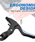 Two Pack 0.87 Inch Aluminum Alloy Bicycle Brake Levers Universal Fit with ergonomic anti slip design.