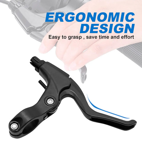 Two Pack 0.87 Inch Aluminum Alloy Bicycle Brake Levers Universal Fit with ergonomic anti slip design.