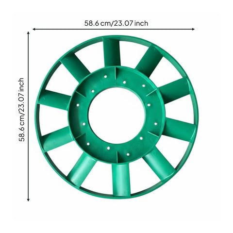 Heavy Duty Compressor Cooling Fan Replacement Impeller, 58.6 cm, green plastic design for efficient airflow in industrial use.