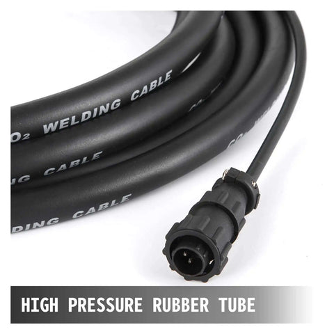Mig Welding Gun 150A Gas Burner Torch With 4.6M Fixed Cable Stinger Interchangeable Pro Grade cable and connector detail
