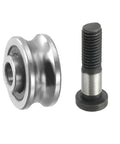 U Groove Bearing Kit 4 Pack 5x17x8mm SG15 Chrome Steel Ball Bearing and M5x23 Screw for Rail Track System