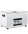 Heavy Duty Ultrasonic Cleaner With 30 Gallon Tank 40KHz 600W Heater Digital Timer with a stainless steel design for cleaning parts.