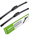 Dual Size 24 Inch And 20 Inch Windshield Wiper Blades Set Of 2 Premium All Season Streak Free Clear View U J Hook Compatible OEM Quality Replacement For Cars And Trucks, shown with packaging.