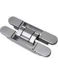 Premium Invisible Door Hinge With Concealed Adjustable Cross Shaped Wooden Handle For Seamless Hidden Closet Access Heavy Duty Black Finish shown from top view.