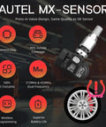 AUTEL MX-SENSOR, MX Sensor 2in1 Dual Frequency Tire Pressure Sensor 315MHz 433MHz Pack Of 20 With 100% Sensor ID Cloning, Relearn-Free Replacement For TPMS, Plug-And-Play Install