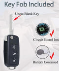 Volkswagen Key Fob Replacement 4 Button Remote Set Of 2 Fits 2011 2016 Beetle CC EOS Golf GTI Jetta Passat Tiguan Touareg