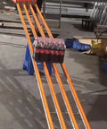 Make Cargo Move Like Butter On This Featherlight Skate Wheel Conveyor Featuring Rugged Stainless Steel Rails And Ultra Smooth Abs Plastic Tracks For Zero Sweat Sorting And Quick Dock Delivery with cans on conveyor.