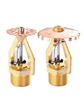 Rock Solid 1 Piece Esfr Fire Sprinkler Head With Dn25 Wide Bore Connection And K363 High Output Rating showing dual copper head design.