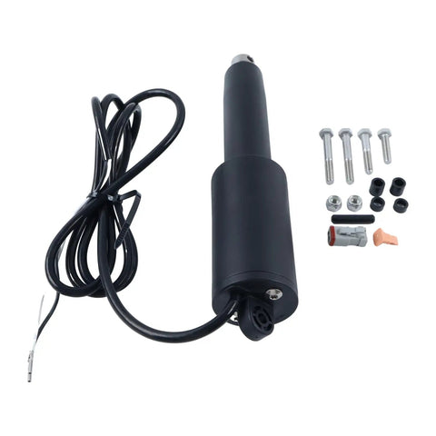 12V Linear Actuator For Trolling Tab System 13 Inch Length 4.25 Inch Stroke Direct Fit Easy Install Heavy Duty 15060 001 15060001 Marine Boat Accessory with wiring and hardware