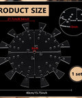 Shop Ready Dead On 4 Piece 15.75 Inch Acrylic Clock Router Template Set With 9mm Guide Holes for woodworker precision layout.