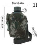 Camouflage Insulated Water Bottle 1L With Strap And Thermal Lining Rugged Aluminum Hydration Flask For Hiking And Climbing Adventures