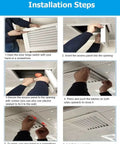 Step-by-step installation of Heavy Duty Aluminum Alloy Wall And Ceiling Vent Cover With Waterproof Louvered Filter Grill.