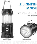 Solar USB Rechargeable Lanterns for Camping and Emergency Prep showing lantern and flashlight modes
