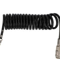 Hardcore Heavy Duty Coiled Air Hose 3 Meter Long Reinforced Premium Rubber Steel Build Resists Kinks Oils And Grease For Garage Shop Pneumatic Auto Repair Tasks Easy Flexibility Super Awesome For Mechanics And DIY Projects coiled air hose with metal fittings