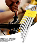 Top Tier 7 Piece Ball End Hex Key Wrench Kit Made From Chrome Vanadium Steel For Heavy Duty Jobs, Pros And DIY Rockstars Needing Extended L Shaped Tools For Garage Repair And Engineering Projects.