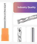 SpeTool 5-pack carbide compression router bits set, 1/8 x 1 in, up/down cut for CNC milling