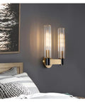 Clear Crystal LED Wall Sconces Brass for Parlor Dining Bedroom Wall Lights E14 Bulb Modern Lamp Indoor Decor Staircase above bed