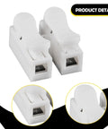 Close-up of 100 Pieces Spring Wire Connector Electrical Cable Clamp Terminal Block Connector Push In No Fuss Quick Plug