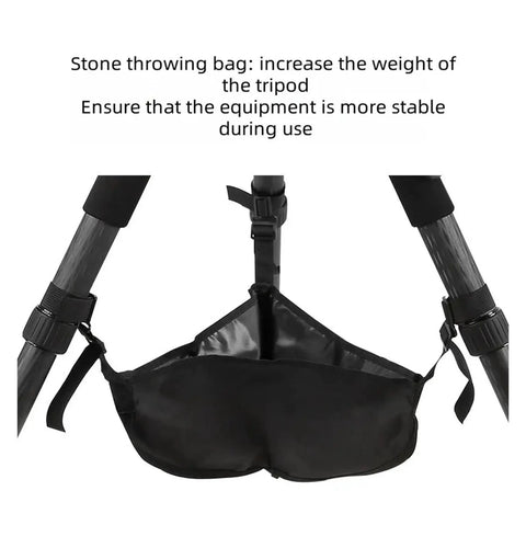 Ergonomic Telescope Mount Stand With Carbon Fiber Tripod Heavy Duty 50kg Load Bearing stone bag attachment for stability.