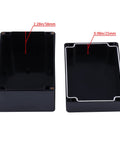 Rugged ABS Plastic Junction Box Enclosure For Electronics Projects 6.3 x 4.33 x 3.54 In Black Instrument Case top view