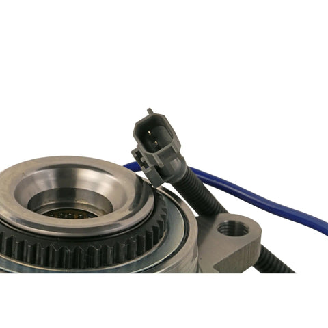 Top Shelf Front Wheel Bearing And Hub Assembly For 2017 Through 2020 Ford F150 Pickup detailed view showing sealed bearing and connector.