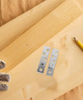 Metal 360 Degree Pivot Hinges for Doors and Cabinets, Heavy Duty, Fits 20 to 40mm Thickness, shown on wooden surface
