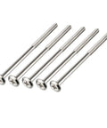 Heavy Duty M6x120mm Phillips Head Furniture Screws 58mm Thread Length Nickel Plated Carbon Steel For Wood Cabinets And DIY Projects 5 Pack