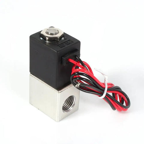 Badass Slick Quarter Inch NPT Female DC 12 Volt 2 Way Normally Closed Aluminum Solenoid Air Valve Plug And Play Tight Seal For Pumps And Gas Lines Industrial Grade Smooth Operation For Automation Projects